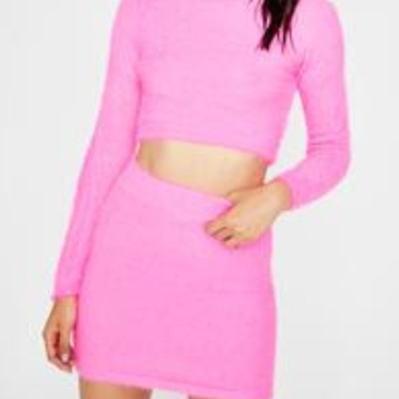 Dolls Kill Other Dolls Kill Pink Skirt And Shirt Set Poshmark